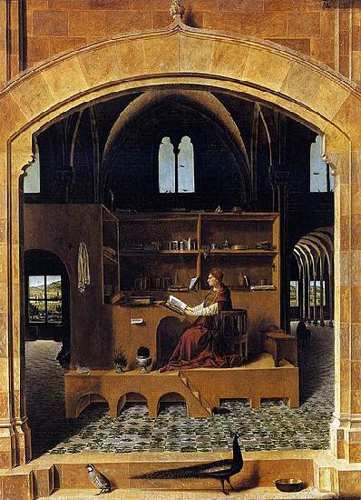 Antonello da Messina St Jerome in his Study Germany oil painting art